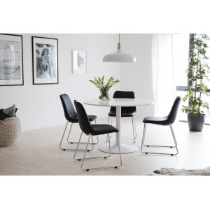 Ibiza-ruokapöytä - Valkoinen/valkoinen - ø110 cm Ibiza-ruokapöytä - Valkoinen/valkoinen - ø110 cm