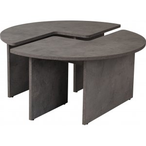 Moira sohvapöytä Ø90 cm - Betoninharmaa Moira sohvapöytä Ø90 cm - Betoninharmaa
