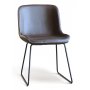 Graniitti ruokailuryhm; Pyt 180x90 cm tammi/musta, 6 Texas ruokapydn tuolia ruskea PU