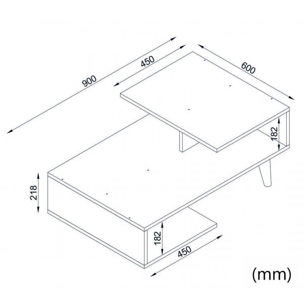Concetta sohvap�yt� 90 x 60 cm - Valkoinen