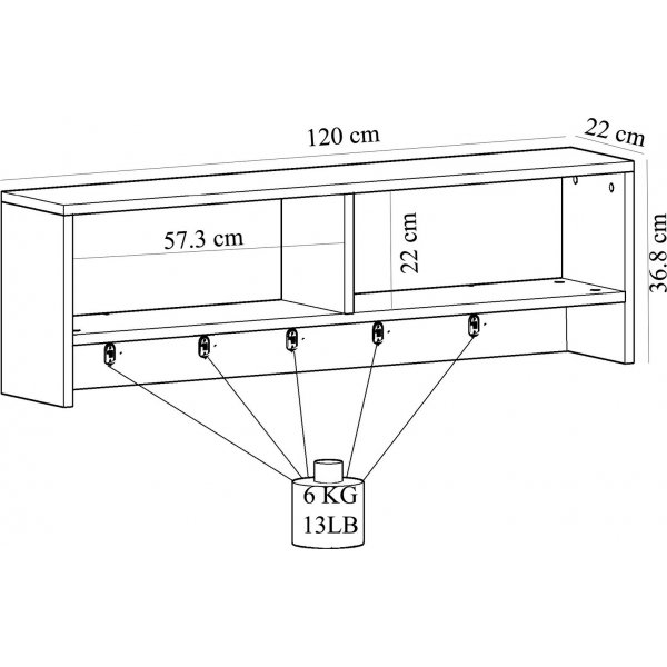 Sarandon vaateripustin - Valkoinen/safiiri Sarandon vaateripustin - Valkoinen/safiiri