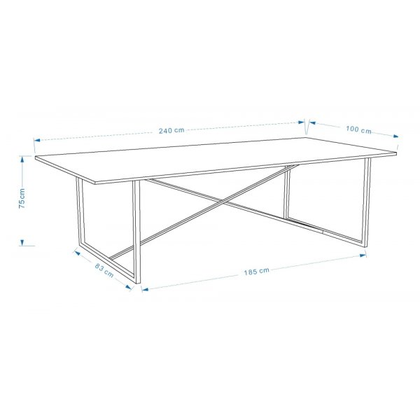 Addison-ruokapöytä 240 cm - Musta Addison-ruokapöytä 240 cm - Musta
