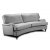 Howard Luxor kaareva 4-istuttava sohva 240cm - Valinnainen vri + Huonekalujen hoitosarja tekstiileille