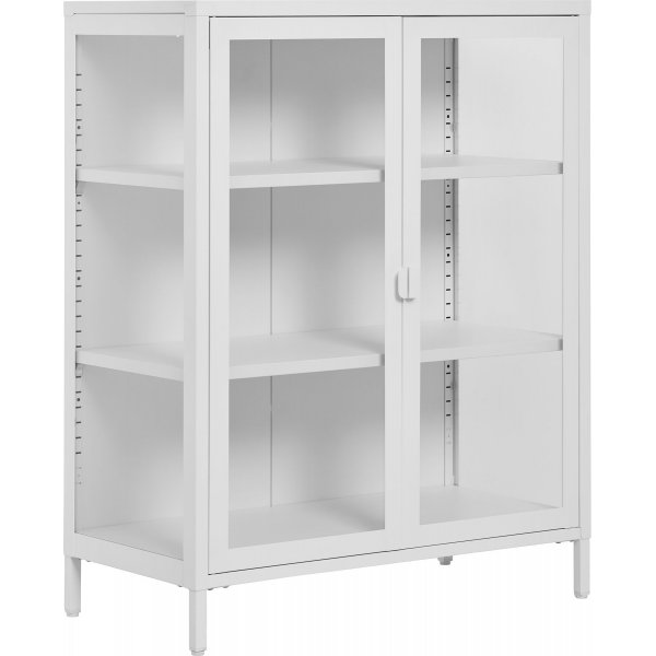 Brisbane lasikaappi 80x40x101 cm - Valkoinen Brisbane lasikaappi 80x40x101 cm - Valkoinen