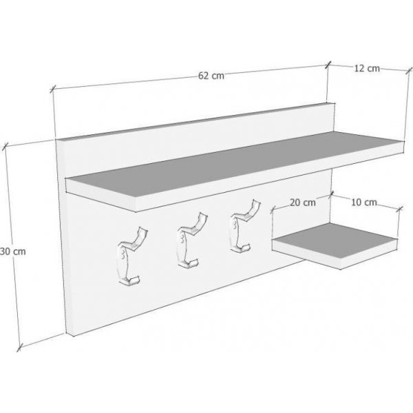 Tarzan seinähylly - mänty Tarzan seinähylly - mänty