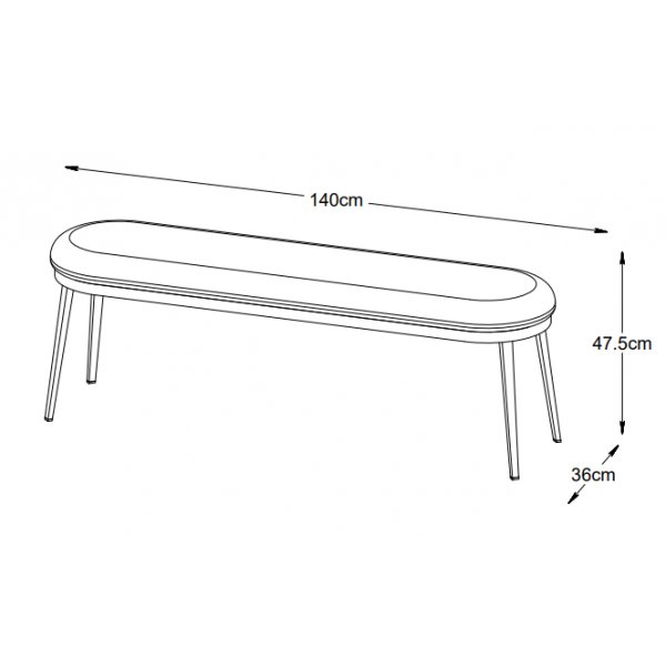 Billy Bench harmaata PU:ta