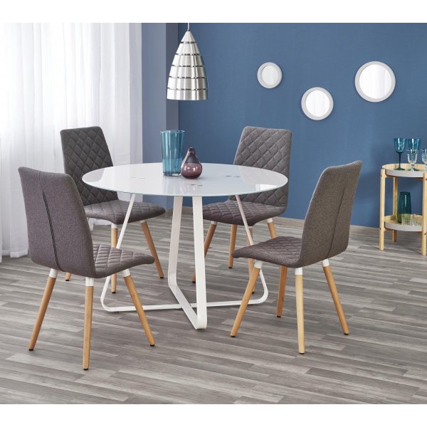 Raphael pyre ruokapyt 115 cm - Valkoinen (lasi) / metalli