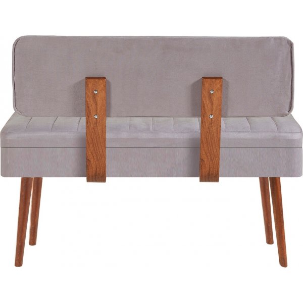 Vina penkki selkänojalla - pähkinä/harmaa Vina penkki selkänojalla - pähkinä/harmaa