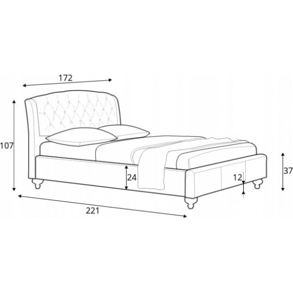 Viktoria sngynrunko ja sngynpty - Valkoinen (PU)