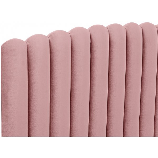 Bornholm-sngynpty (Vaaleanpunainen sametti) - Valinnainen leveys + Huonekalujen jalat