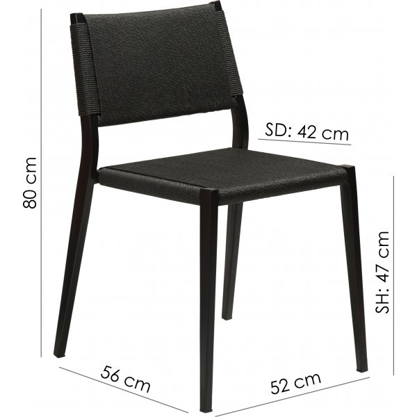 Silmukkaruokailutuoli - musta Silmukkaruokailutuoli - musta