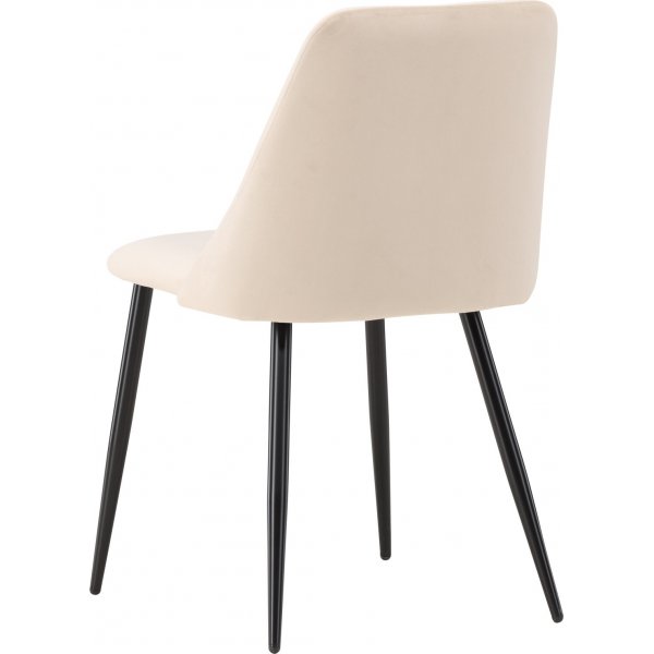 Yruokailutuoli - beige sametti/musta