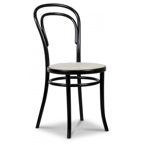 Rosvik-ruokaryhm�, py�re� p�yt� valkoinen/tammi + 4kpl mustaa Thonet No14 -tuolia