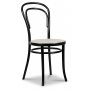 Rosvik-ruokaryhm, pyre pyt valkoinen/tammi + 4kpl mustaa Thonet No14 -tuolia