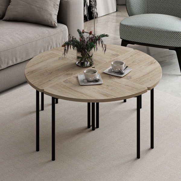 Emma sohvapöytä Ø90 cm - Pähkinä Emma sohvapöytä Ø90 cm - Pähkinä