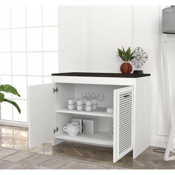 Valmis kaappi - Valkoinen/tummanruskea Valmis kaappi - Valkoinen/tummanruskea