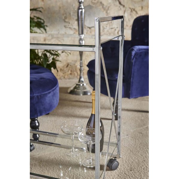 Cross-tarjoiluvaunu - Kromi Cross-tarjoiluvaunu - Kromi