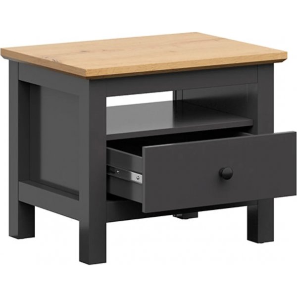 Hesenin yöpöytä - grafiitti/tammi Hesenin yöpöytä - grafiitti/tammi