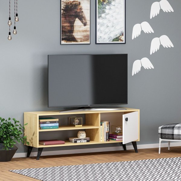 Athena mediapenkki - Safiiri/tammi/valkoinen Athena mediapenkki - Safiiri/tammi/valkoinen