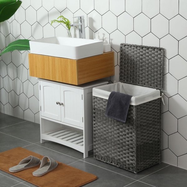 Angelika pyykkikori 90 l - harmaa Angelika pyykkikori 90 l - harmaa