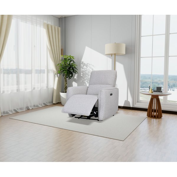 Nojatuoli Cinema shkinen lepotuoli - Vaalea boucle