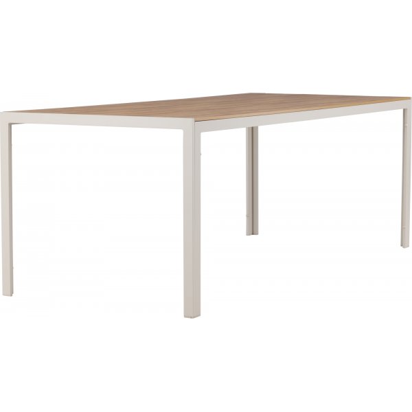 Ruokailuryhmä; 6 tuolia ja ruokapöytä 205 x 90 cm beige - Copacabana Ruokailuryhmä; 6 tuolia ja ruokapöytä 205 x 90 cm beige - Copacabana