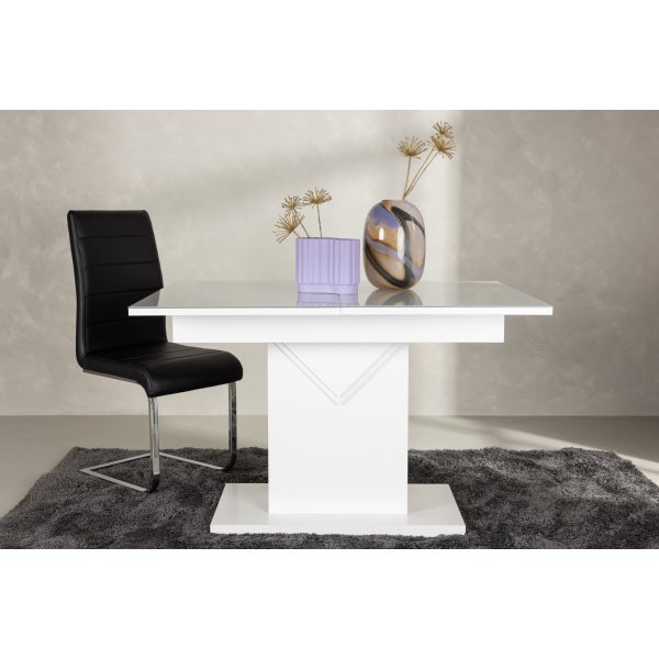 Pluto ruokapöytä 120-160 x 90 cm - Valkoinen Pluto ruokapöytä 120-160 x 90 cm - Valkoinen