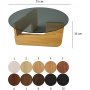 Mia sohvapyt 75 cm - Tammi/savunvrinen lasi