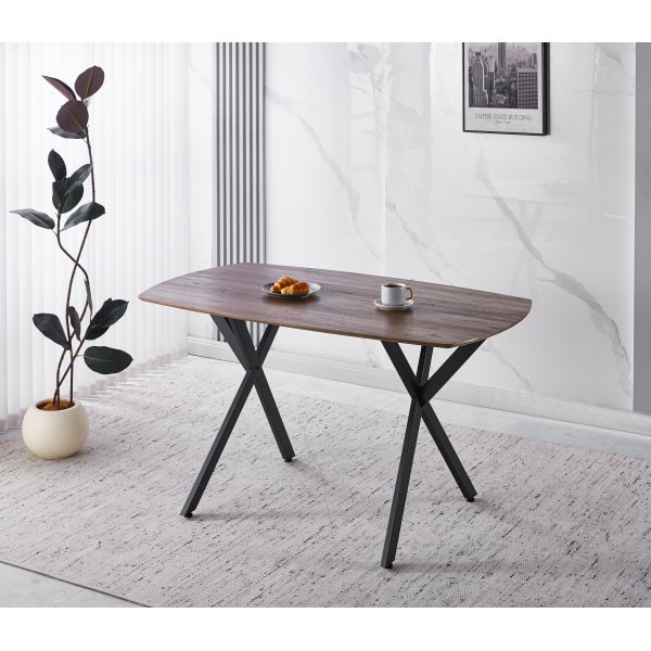 Inez ruokapöytä 150x90 cm - Pähkinäpuu Inez ruokapöytä 150x90 cm - Pähkinäpuu