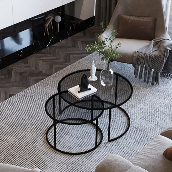 Kyoto sivupöytä Ø60/80 cm - Musta Kyoto sivupöytä Ø60/80 cm - Musta