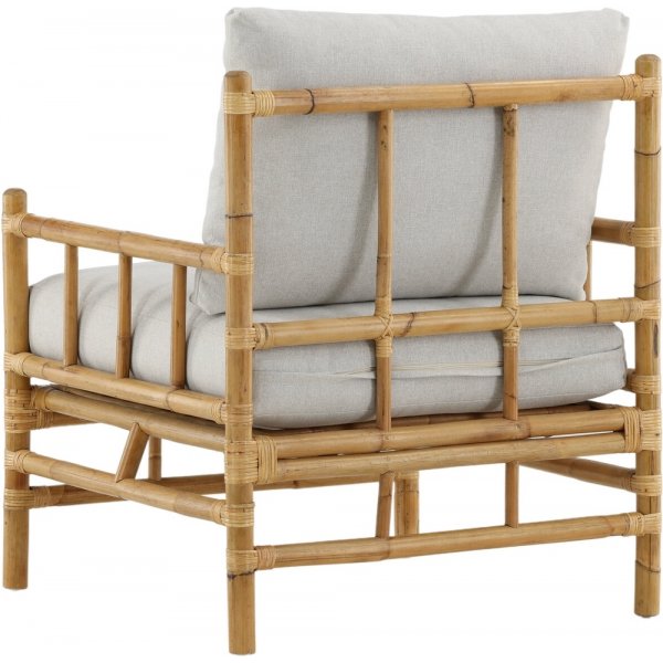 Cane nojatuoli - vaaleanharmaa/luonnollinen Cane nojatuoli - vaaleanharmaa/luonnollinen