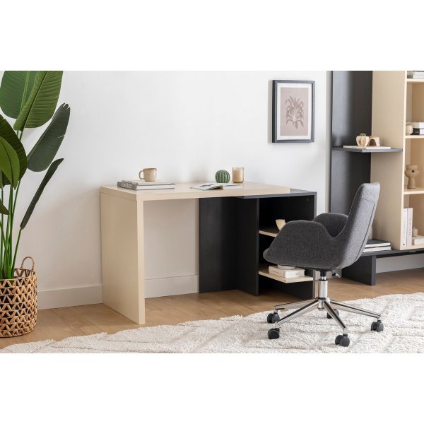 Frank työpöytä 120 x 60 cm - beige/antrasiitti Frank työpöytä 120 x 60 cm - beige/antrasiitti