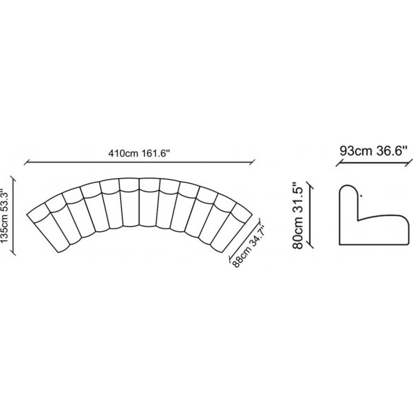 Carmine kulmasohva - oranssi Carmine kulmasohva - oranssi