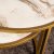Tambur pöytä 66x43 | 80x50 cm - Kulta/valkoinen marmori