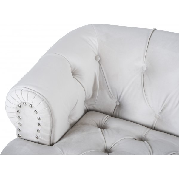 Sohva 3-istuttava chesterfield beige sametti Sohva 3-istuttava chesterfield beige sametti