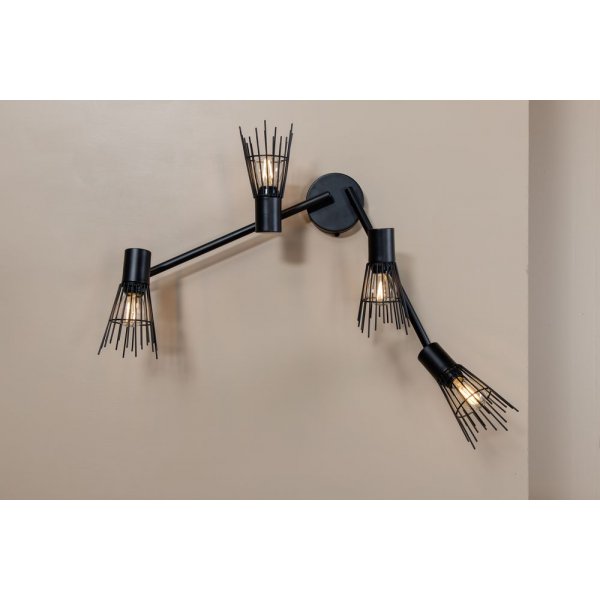 Nysetter seinävalaisin 4 - musta Nysetter seinävalaisin 4 - musta