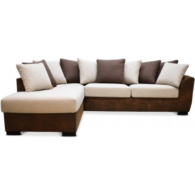 Delux-sohva, avoin p vasen - Ruskea/Beige/Vintage