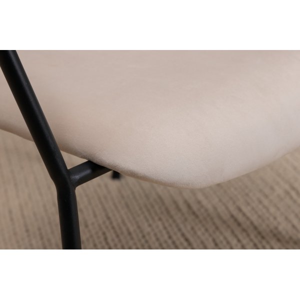 Shaun nojatuoli - beige sametti