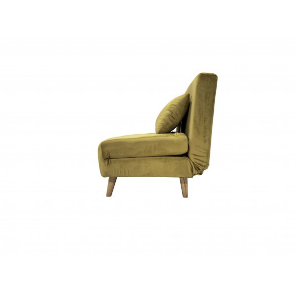 Vuodesohva Helsingborg - Keltainen sametti | 193 cm