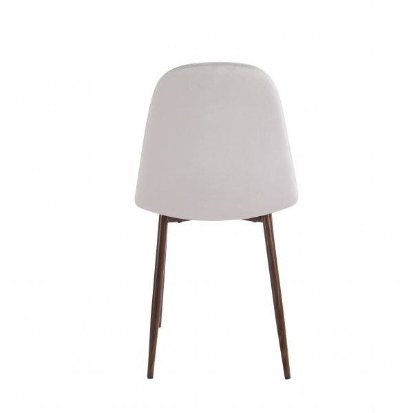 Olmo-ruokapöytä Ø 90 cm pähkinäpuuta/mustaa, kaksi Alfred-ruokatuolia beigenväristä samettia ja pähkinäpuun jalat Olmo-ruokapöytä Ø 90 cm pähkinäpuuta/mustaa, kaksi Alfred-ruokatuolia beigenväristä samettia ja pähkinäpuun jalat