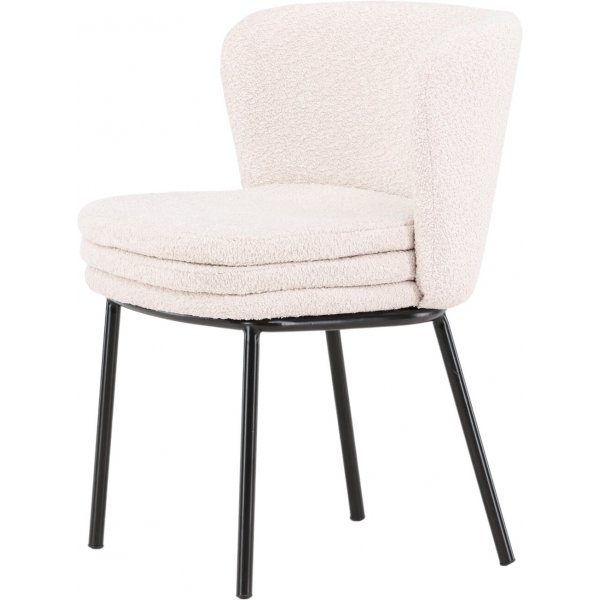 Agnes ruokatuoli - Valkoinen boucle