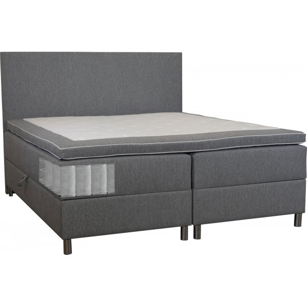 Sänky 160x200 cm säilytystilalla harmaa Sänky 160x200 cm säilytystilalla harmaa