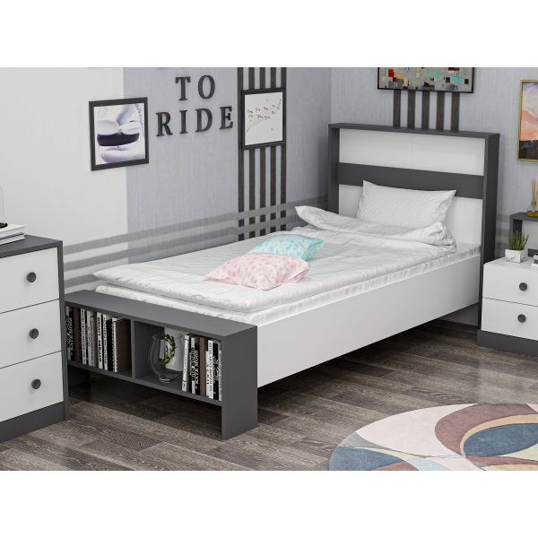 Life-sänky 90x190 cm - Antrasiitti/valkoinen Life-sänky 90x190 cm - Antrasiitti/valkoinen