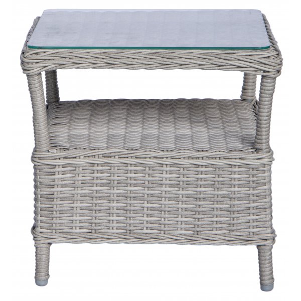 Parvekeryhm; 2 tuolia ja pyt 48 x 48 cm harmaa/rottinki - Tor/Mercury