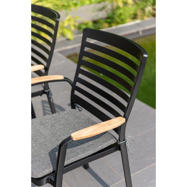 Portaalit ruokailuryhmä 1 - Musta/tiikki Portaalit ruokailuryhmä 1 - Musta/tiikki