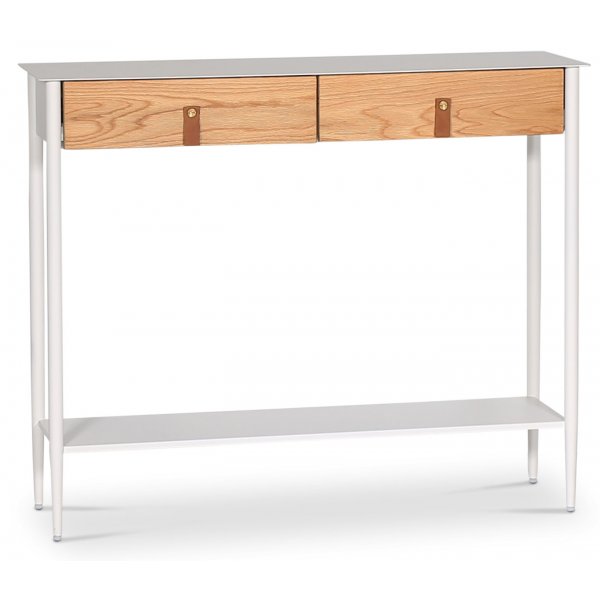 Flash-konsolipyt 100 x 31 cm - Valkoinen/ljytty tammi