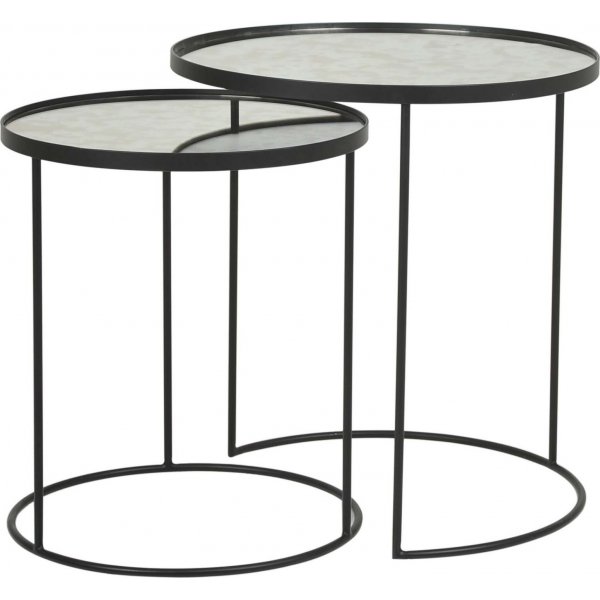 Hille penkkipöytä Ø40/48,5 cm - Musta Hille penkkipöytä Ø40/48,5 cm - Musta