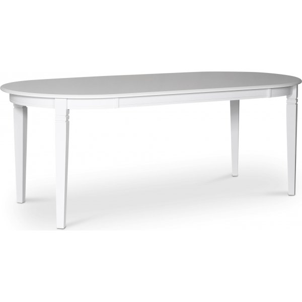 Ruokapyt valkoinen 200x95 cm - Sandhamn + Huonekalujen jalat
