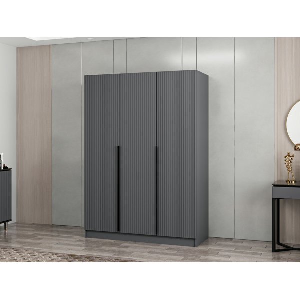 Cikani vaatekaappi 135x52x210 cm - Antrasiitti