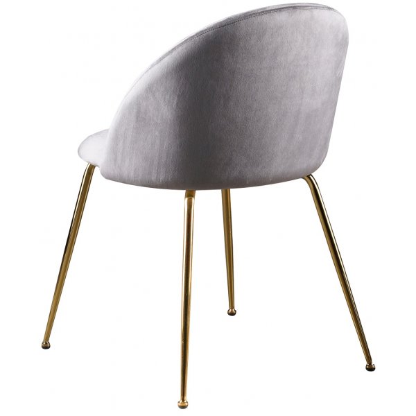 Deco ruokailuryhmä 110 cm pyöreä pöytä + 4 kpl Art tuoleja harmaa sametti / Messinki Deco ruokailuryhmä 110 cm pyöreä pöytä + 4 kpl Art tuoleja harmaa sametti / Messinki